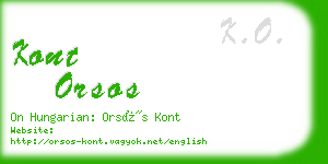 kont orsos business card